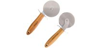 Pizza Cutter Wheel with Hand Carved Wooden Handle