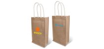 Jute Double Wine Carrier