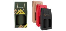 Double Bottle Wine Box with Rope Handle