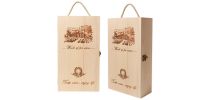 Double Bottle Wooden Wine Box