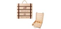 Four Bottle Wooden Wine Box