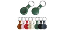 PU Leather AirTag Holder with Keyring