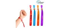 RPET Fabric WristBand with Bamboo toggle