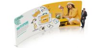 6m C-Shaped Tension Fabric Display Wall