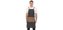 Cafe Series Grey Combo Bib Apron