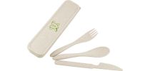 Eco Wheat Straw 3 Piece Cutlery Set