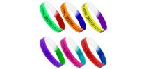 Silicone Wrist-Band With Tri Colour
