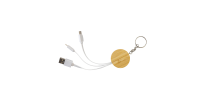 Bamboo Charging Cable Key Ring