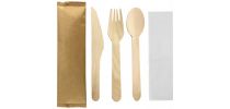 4Pcs Wooden Cutlery