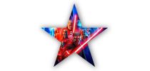 Star Laminated Plastic Lapel Pin