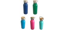 500ml Double Wall Vacuum Bottle with Bamboo Lid
