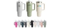 1.2L Stainless Steel Tumbler with Lid and Straw