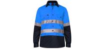 2 Tone Open Front Shirt L/S 3M Tape