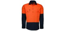 Closed Front L/S 2 Tone Shirt