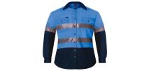 Kids 2 Tone Open Front Shirt With Tape