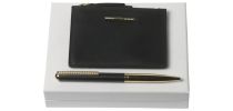 Set Barrette Noir (ballpoint Pen & Key Ring)