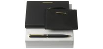 Set Barrette Noir (ballpoint Pen, Note Pad A6 & Key Ring)