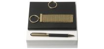 Set Nina Ricci Black (Classic ballpoint Pen, Note Pad A6 & Key Ring)