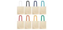 Cotton Tote Bag With Coloured Webbing Handle