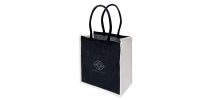 Large Jute Tote - Black/White