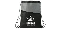 Bullet Cross Weave Zippered Drawstring Bag
