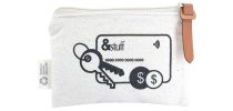Calico Card & Key Pouch 8.5cm x 13cm