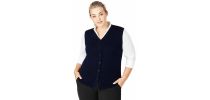 Womens Button Front Knit Vest