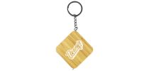 Bamboo Tape Measure Key Ring