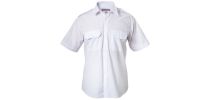 Mens Foundations Poly Cotton Permanent Press  Short Sleeve Shirt With Epaulettes