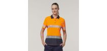 Womens Short Sleeve Hi Vis Taped Polo