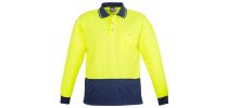 Unisex Hi Vis Basic Spliced Polo - Long Sleeve