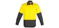 Mens Hi Vis Spliced Industrial Shirt