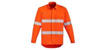 Mens Orange Flame HRC 2 Hoop Taped Open Front Spliced Shirt