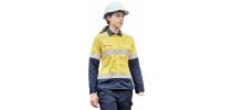 Womens Orange Flame Lightweight Ripstop Taped Shirt
