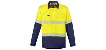 Mens Rugged Cooling Hi Vis Segmented Tape L/S Shirt