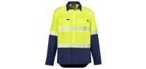 Mens Hi Vis Outdoor Segmented Tape L/S Shirt