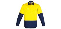 Mens Hi Vis Closed Front L/S Shirt