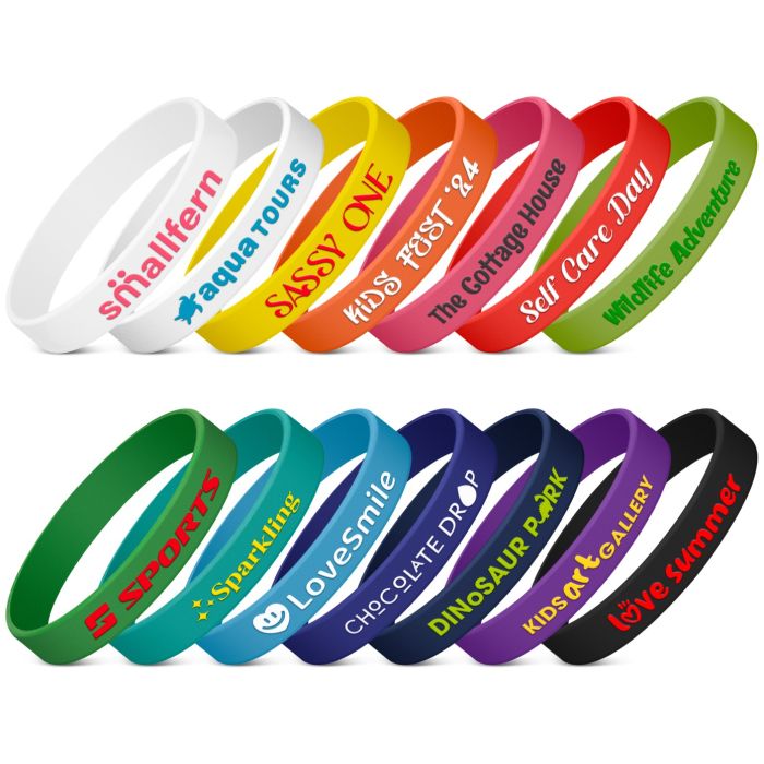 Kids Silicone Wrist Band - Embossed