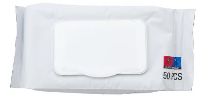 Pouch with 50 wet tissues (75% alcohol) Estella
