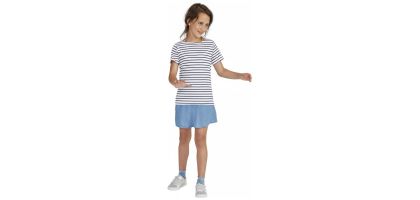 Miles Kids' Round Neck Striped T-shirt