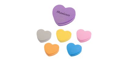 Pack of 50 Heart-Shaped Nail Files