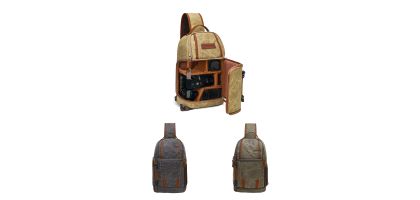 Waxed Canvas Camera Sling Bag