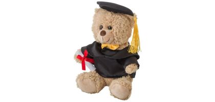 Plush graduation bear Magnus