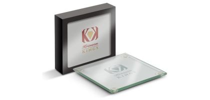 Platinum Glass Coaster Set