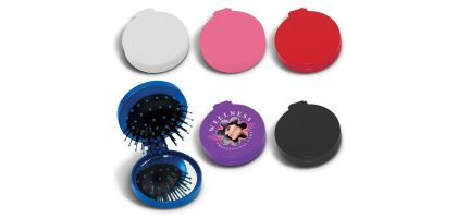 Folding Brush with Mirror