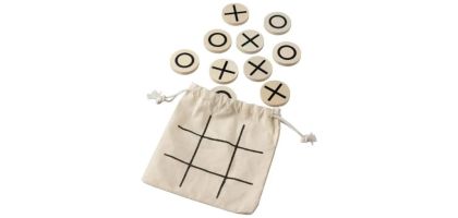 Natural wooden tic-tac-toe game Waltraud