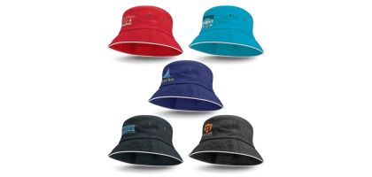 Bondi Premium Bucket Hat - White Sandwich Trim