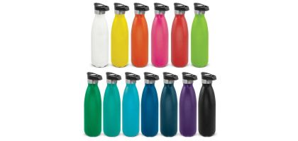 Mirage Powder Coated Vacuum Bottle - Push Button Lid