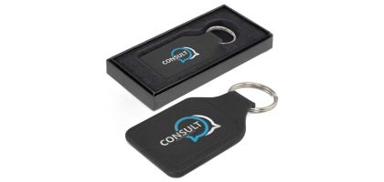 Prince Leather Key Ring - Square