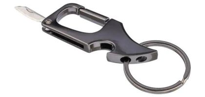Metal carabiner keychain Bella